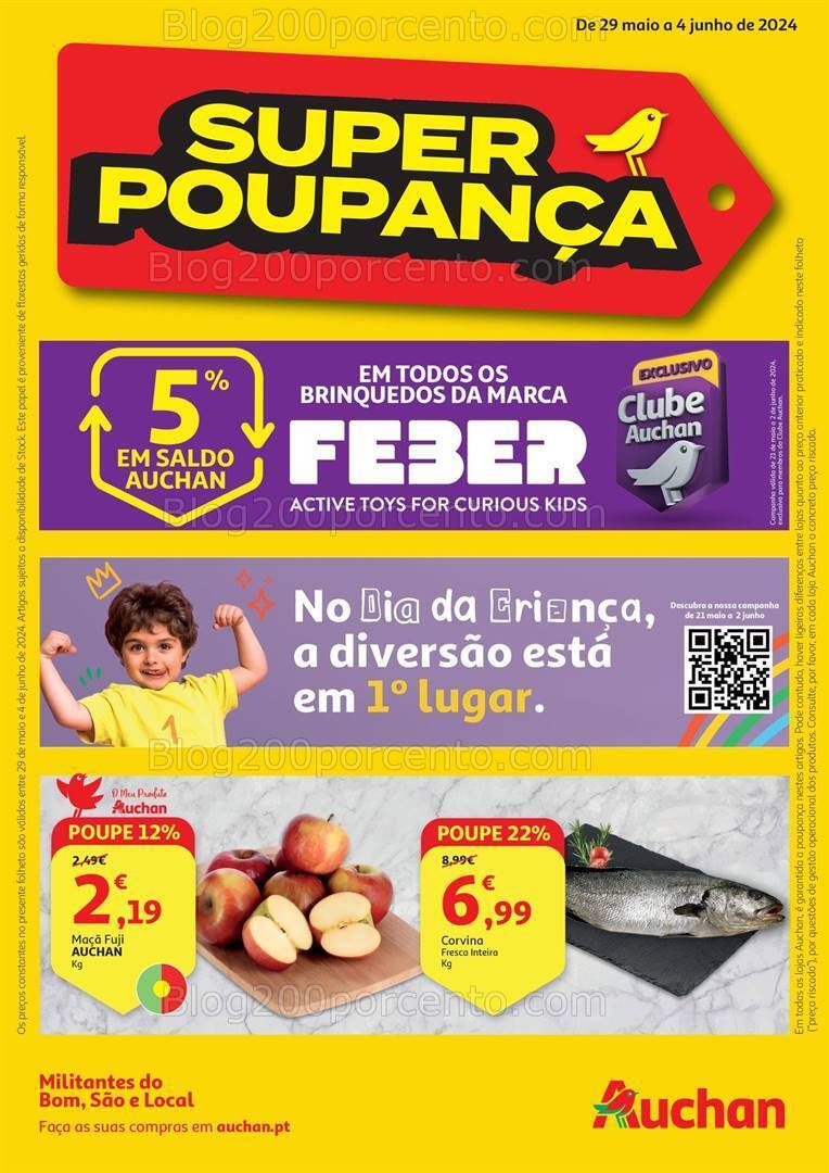 Antevisão Folheto AUCHAN Super Poupança Promoções de 29 maio a 4 junho
