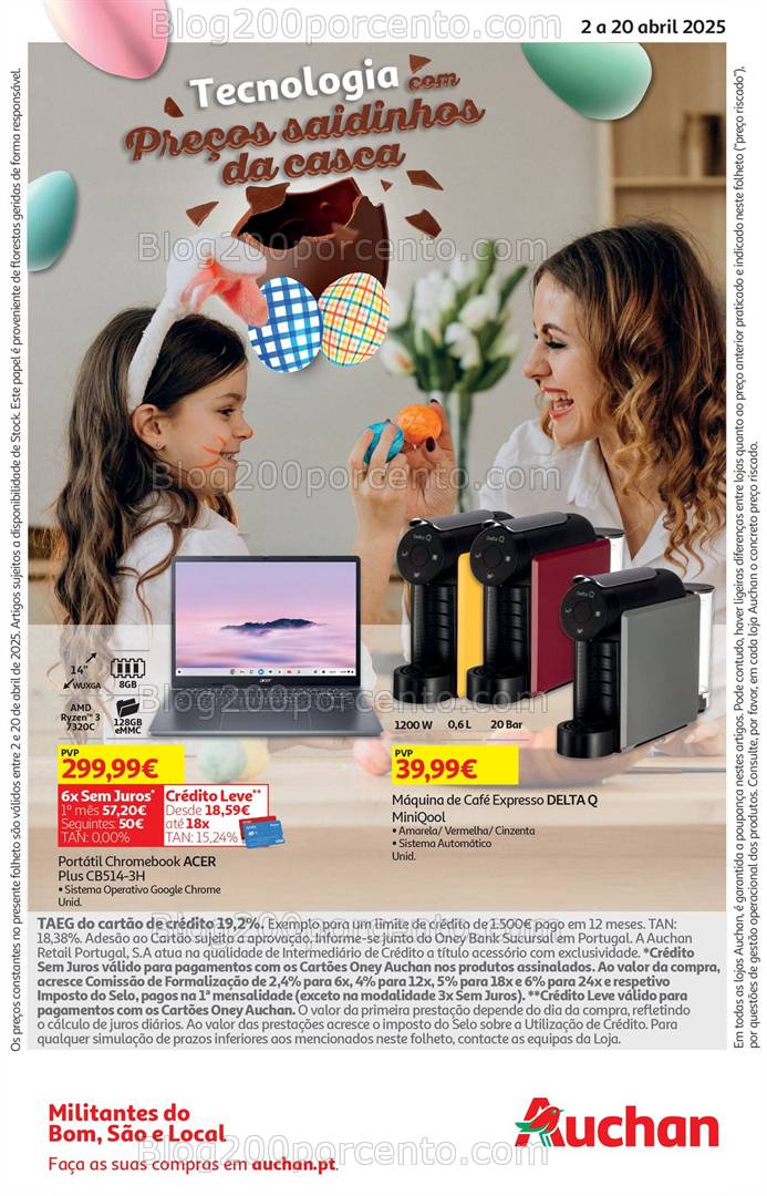 Antevisão Folheto AUCHAN Tecnologia Promoções de 2 a 20 abril
