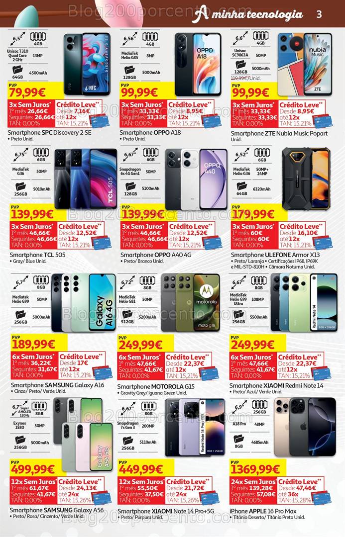 Antevisão Folheto AUCHAN Tecnologia Promoções de 2 a 20 abril