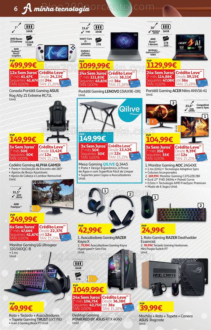 Antevisão Folheto AUCHAN Tecnologia Promoções de 2 a 20 abril