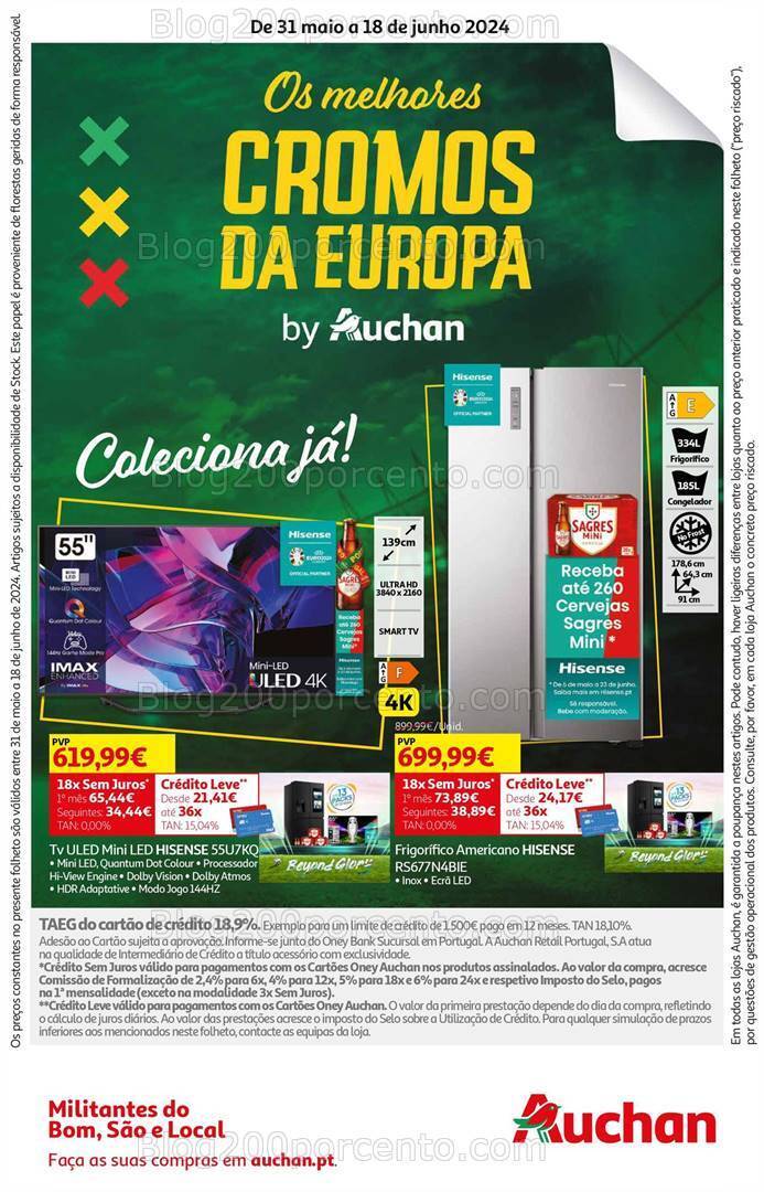 Antevisão Folheto AUCHAN Tecnologia Promoções de 31 maio a 18 junho