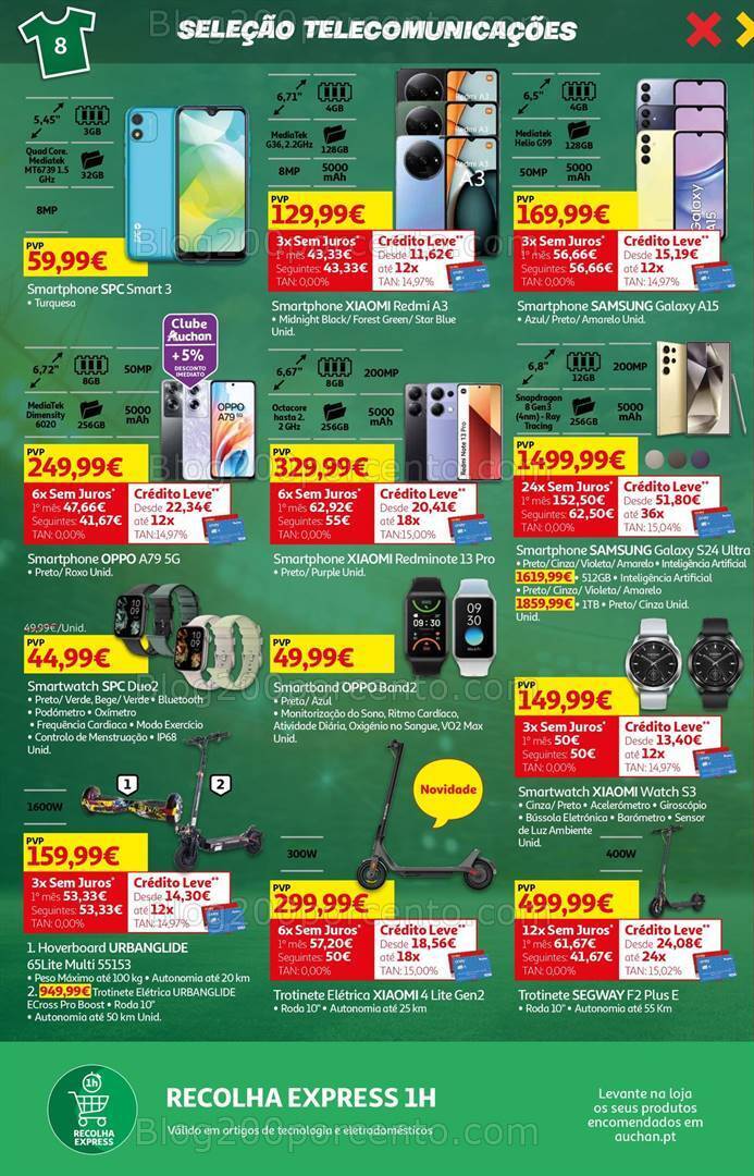 Antevisão Folheto AUCHAN Tecnologia Promoções de 31 maio a 18 junho