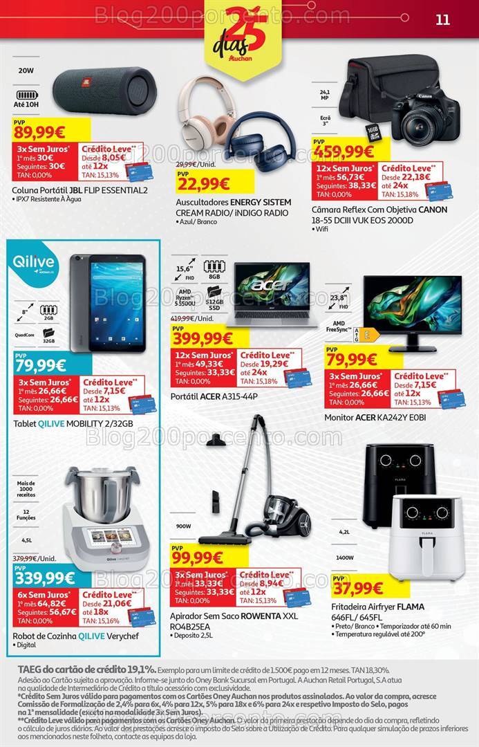 Antevisão Folheto AUCHAN Tecnologia Promoções de 3 a 16 outubro