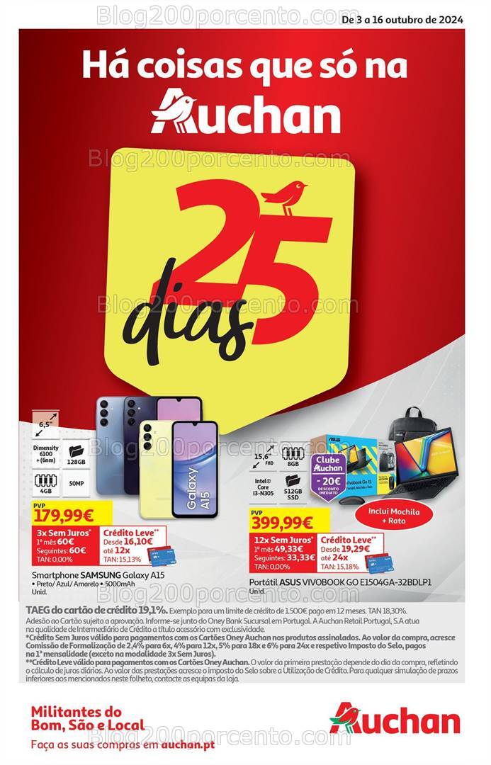 Antevisão Folheto AUCHAN Tecnologia Promoções de 3 a 16 outubro