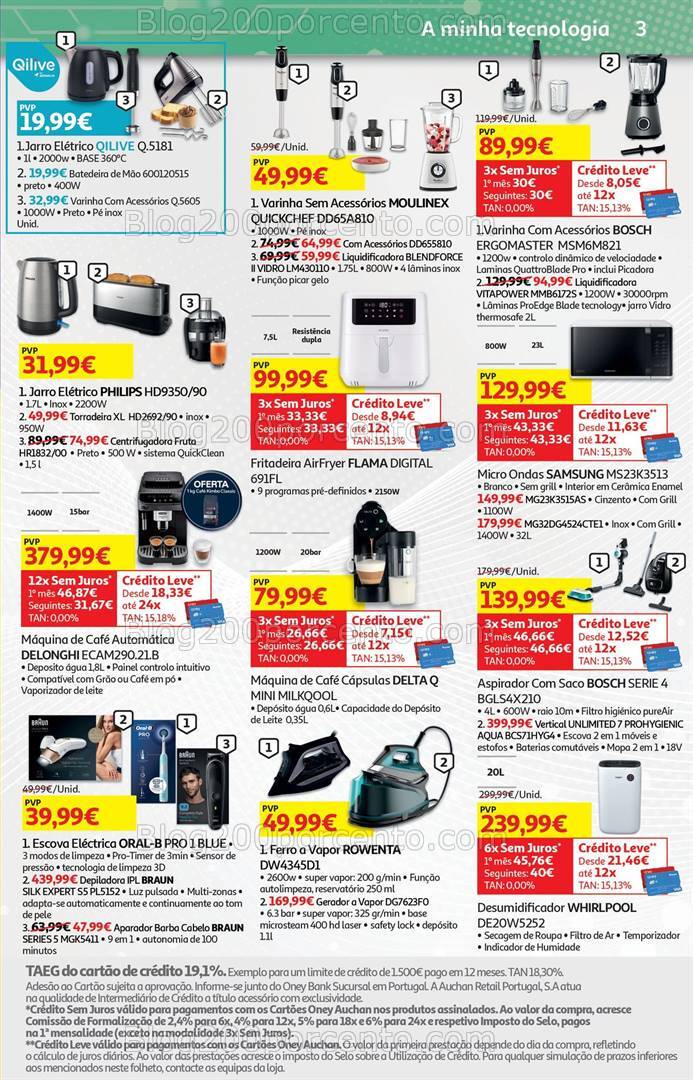 Antevisão Folheto AUCHAN Tecnologia Promoções de 3 a 16 outubro