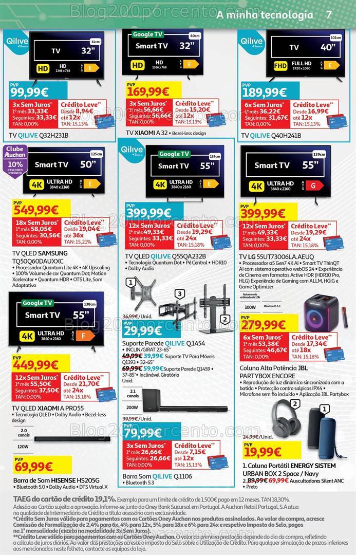 Antevisão Folheto AUCHAN Tecnologia Promoções de 3 a 16 outubro