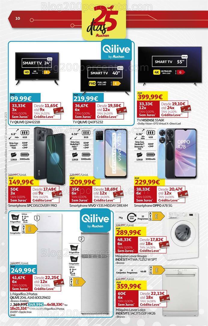 Antevisão Folheto AUCHAN Tecnologia Promoções de 4 a 17 outubro