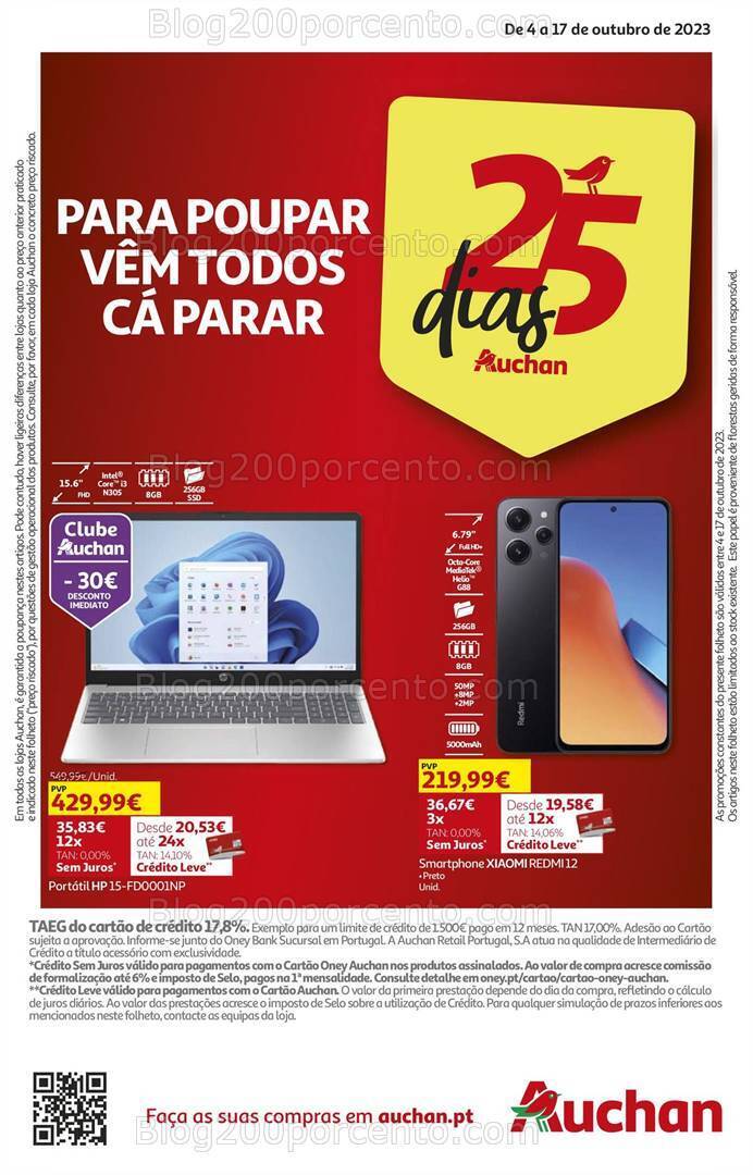 Antevisão Folheto AUCHAN Tecnologia Promoções de 4 a 17 outubro