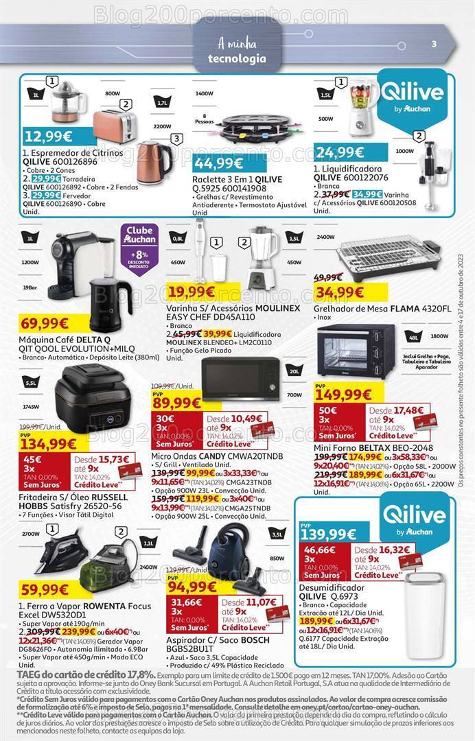 Antevisão Folheto AUCHAN Tecnologia Promoções de 4 a 17 outubro