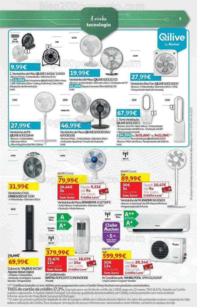 Antevisão Folheto AUCHAN Tecnologia Promoções de 4 a 18 julho