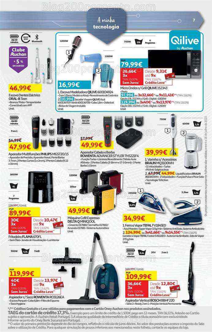 Antevisão Folheto AUCHAN Tecnologia Promoções de 4 a 18 julho