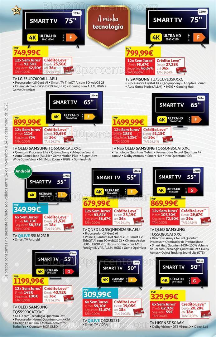 Antevisão Folheto AUCHAN Natal Tecnologia Promoções de 24 novembro a 24 dezembro