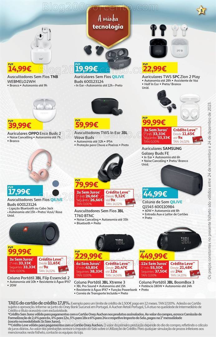 Antevisão Folheto AUCHAN Natal Tecnologia Promoções de 24 novembro a 24 dezembro