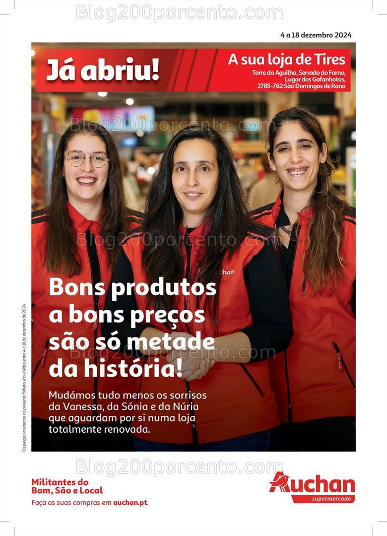 Antevisão Folheto AUCHAN Aberturas Promoções de 4 a 18 dezembro