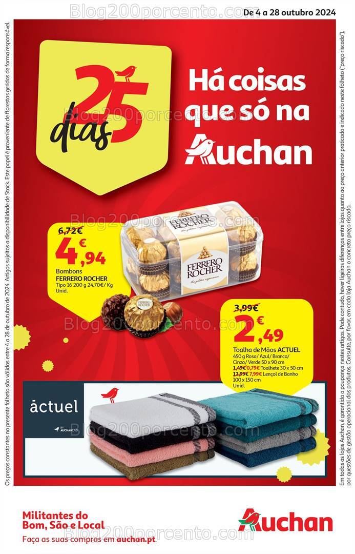 Antevisão Folheto AUCHAN Promoções de 4 a 28 outubro
