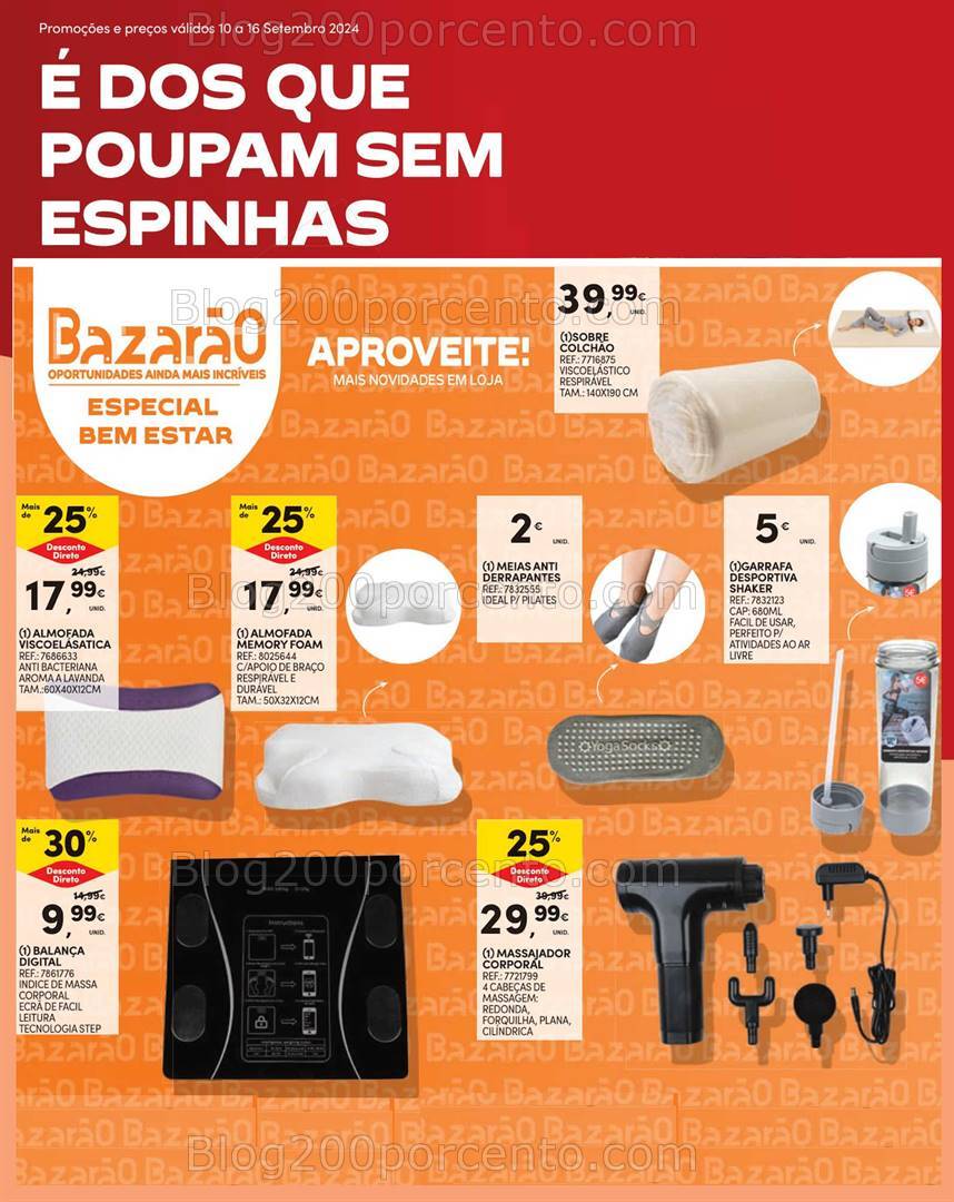 Antevisão Folheto CONTINENTE Bazarão Promoções de 10 a 16 setembro