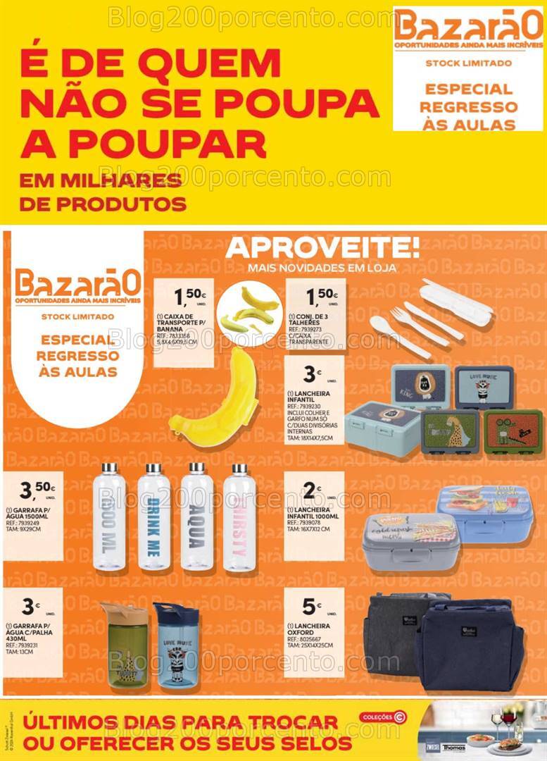 Antevisão Folheto CONTINENTE Bazarão Regresso às Aulas - 13 a 19 agosto