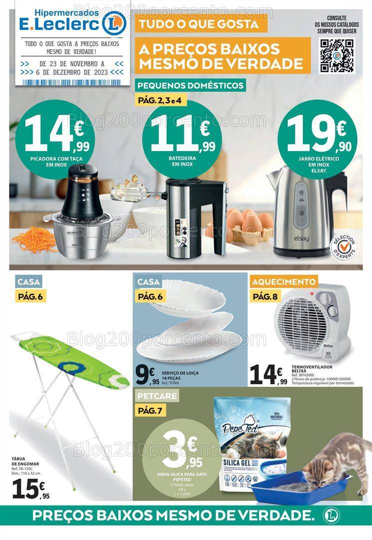 Antevisão Folheto E-LECLERC Bazar Promoções de 23 novembro a 6 dezembro