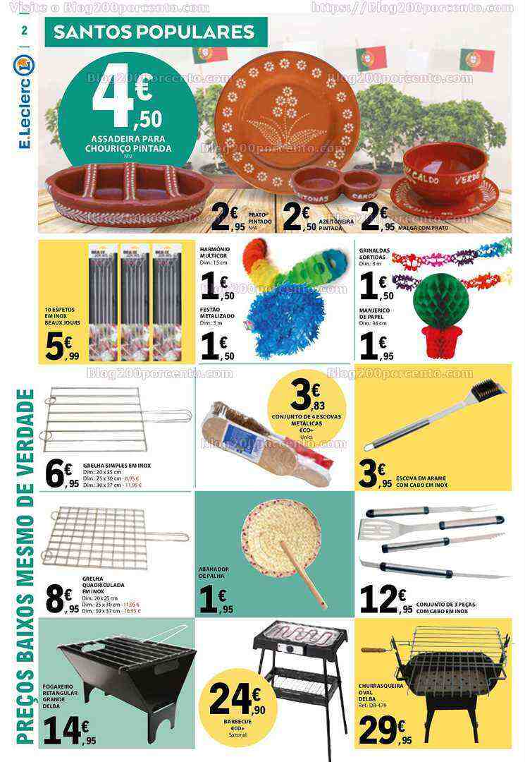 Antevisão Folheto E-LECLERC Bazar Promoções de 8 a 21 junho