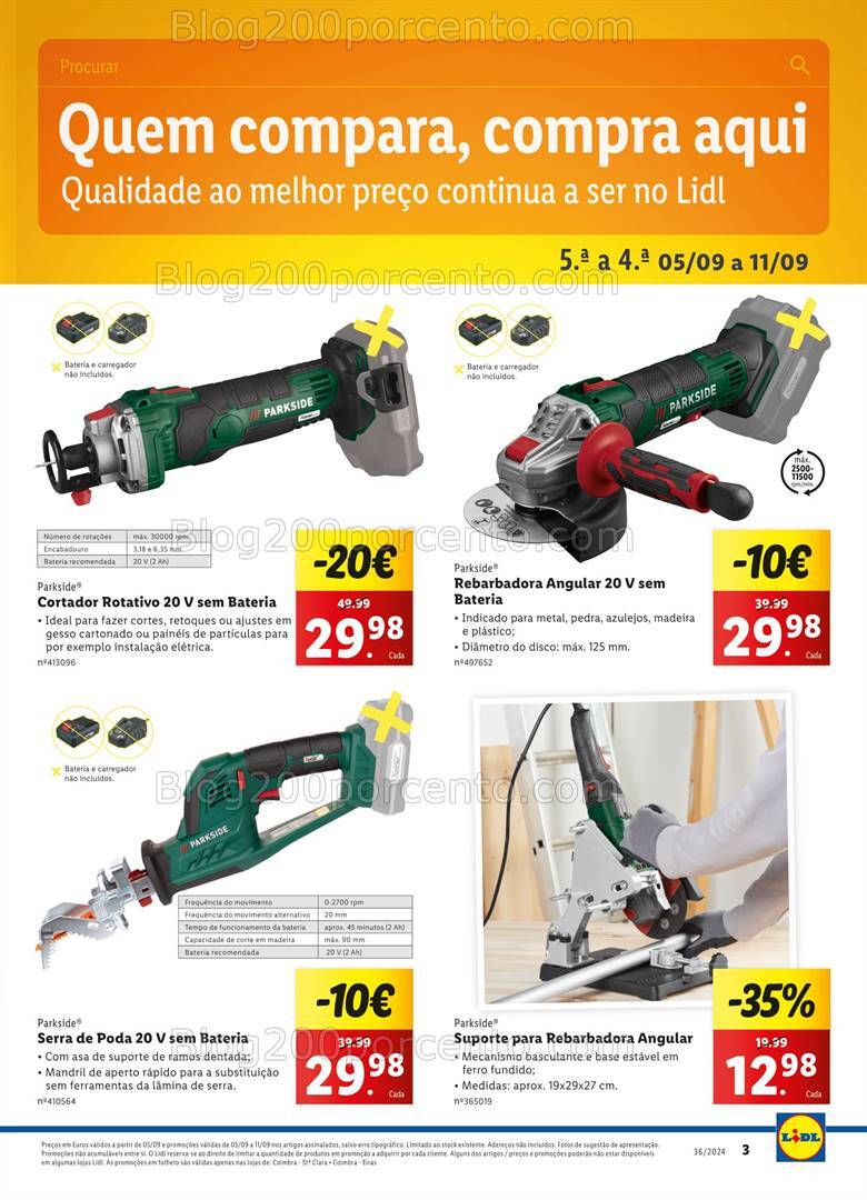 Antevisão Folheto LIDL Bazar Extra Promoções de 5 a 11 setembro
