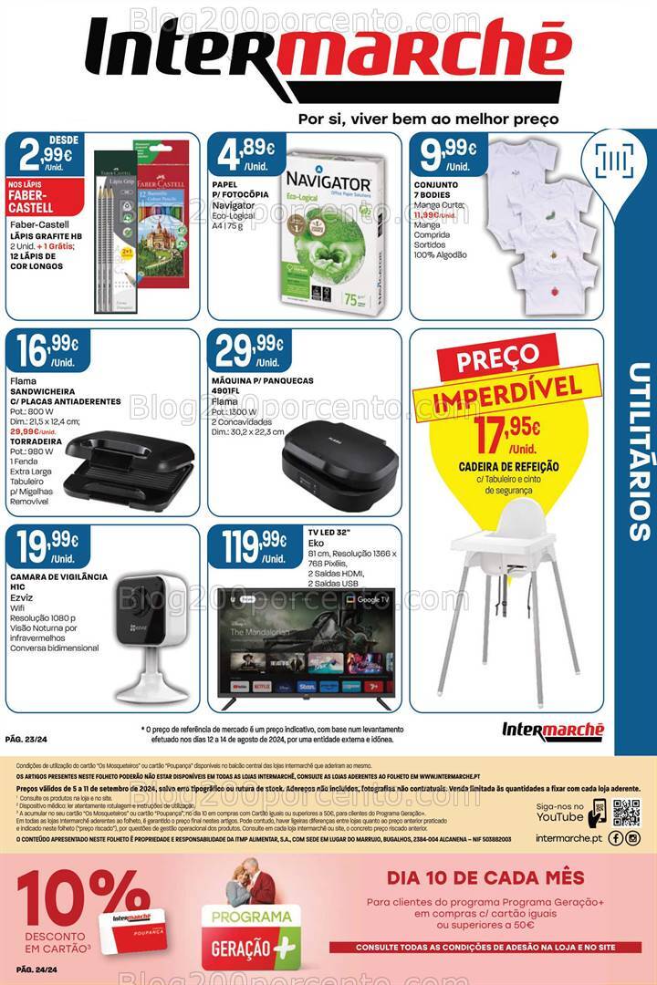 Antevisão Folheto INTERMARCHÉ Bazar Promoções de 5 a 11 setembro