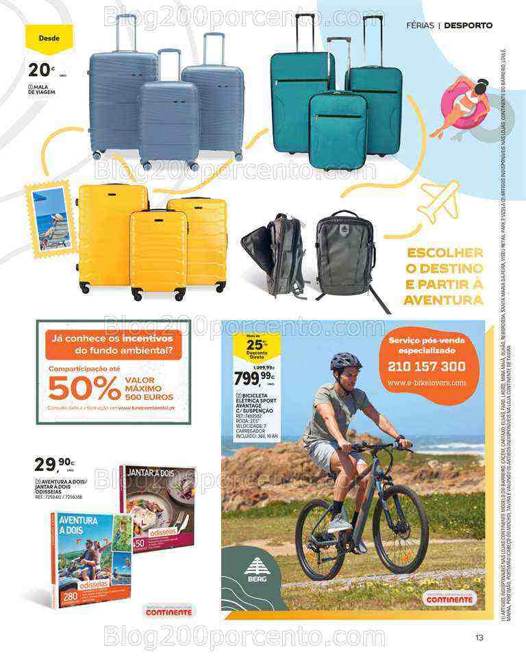 Antevisão Folheto CONTINENTE Bazar Verão Promoções de 27 junho a 30 julho