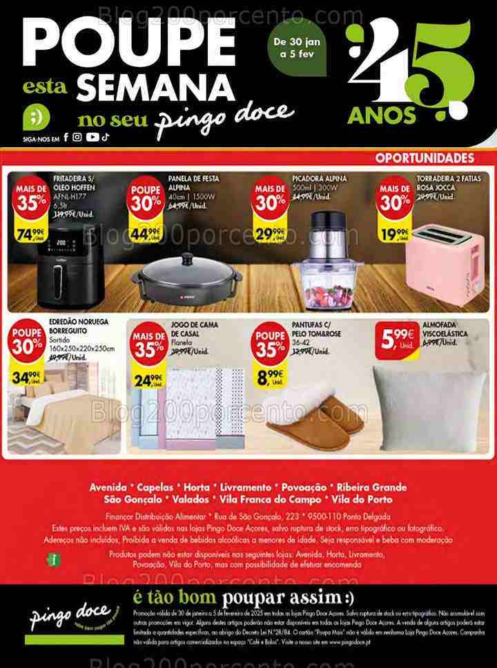 Antevisão Folheto PINGO DOCE Bazar Açores Promoções de 30 janeiro a 5 fevereiro