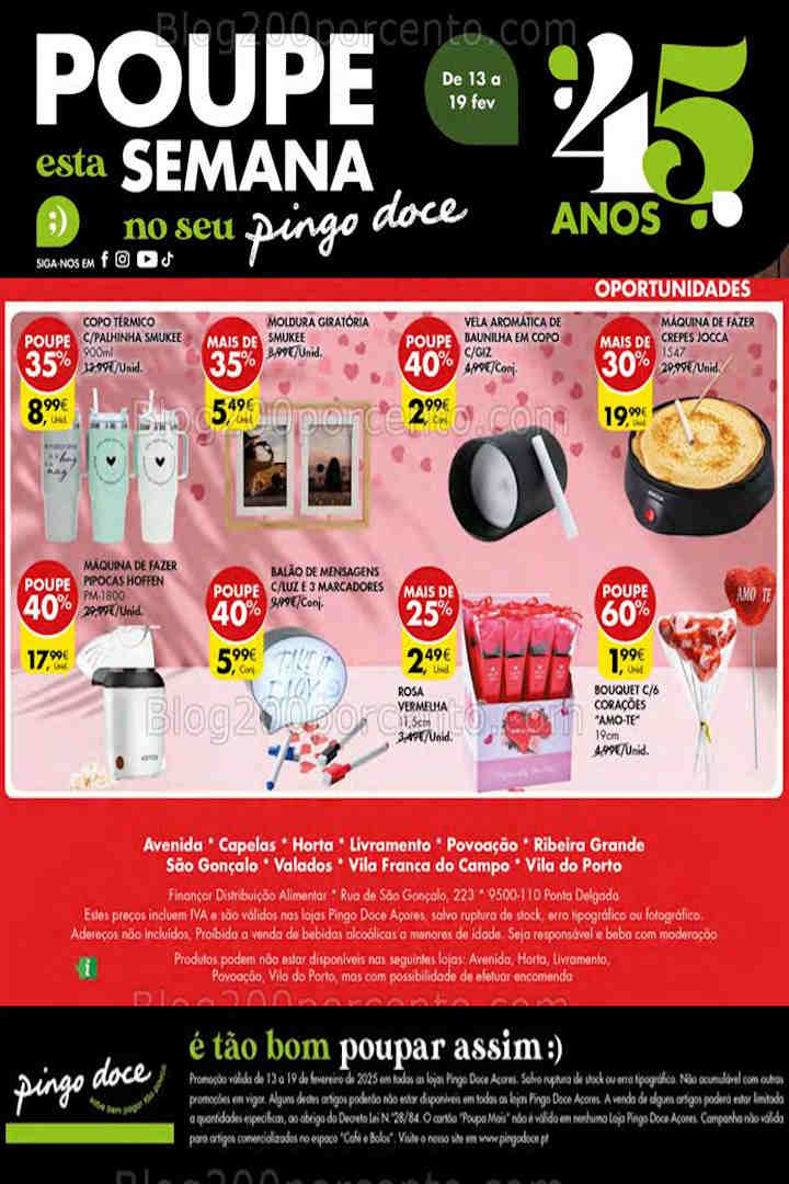 Antevisão Folheto PINGO DOCE Bazar Açores Promoções de 13 a 19 fevereiro