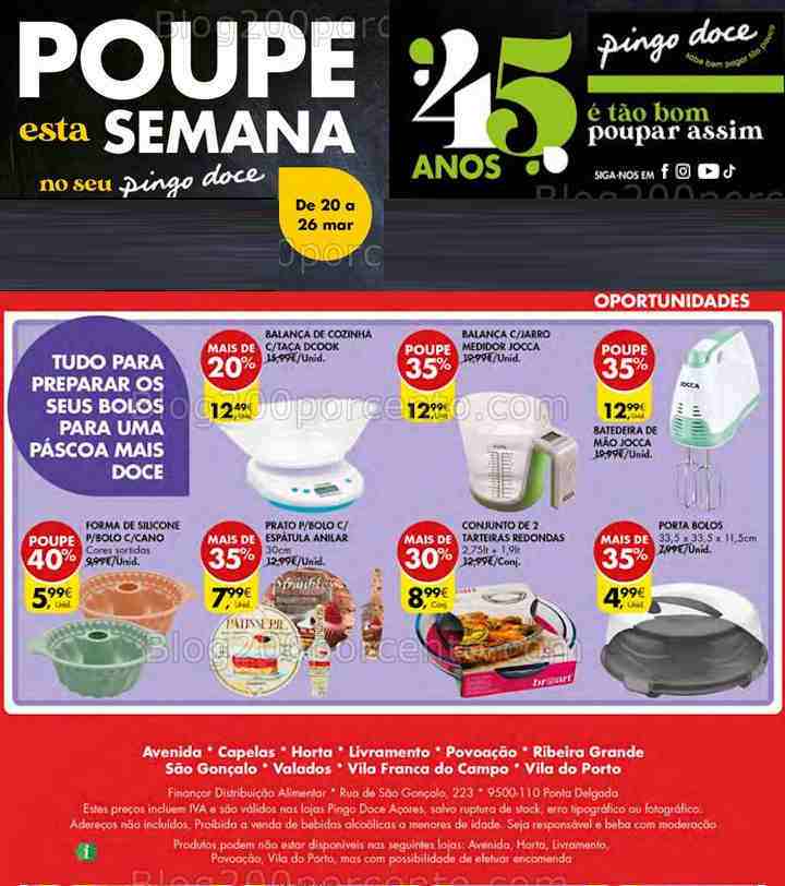 Antevisão Folheto PINGO DOCE Bazar Açores Promoções de 20 a 26 março