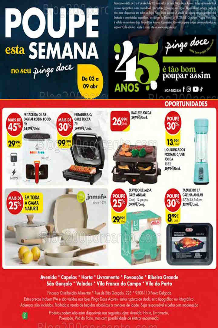 Antevisão Folheto PINGO DOCE Açores Bazar Promoções de 3 a 9 abril