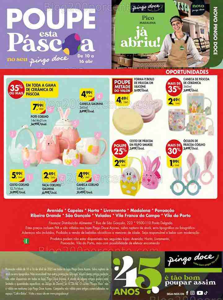 Antevisão Folheto PINGO DOCE Bazar Açores Promoções de 10 a 16 abril
