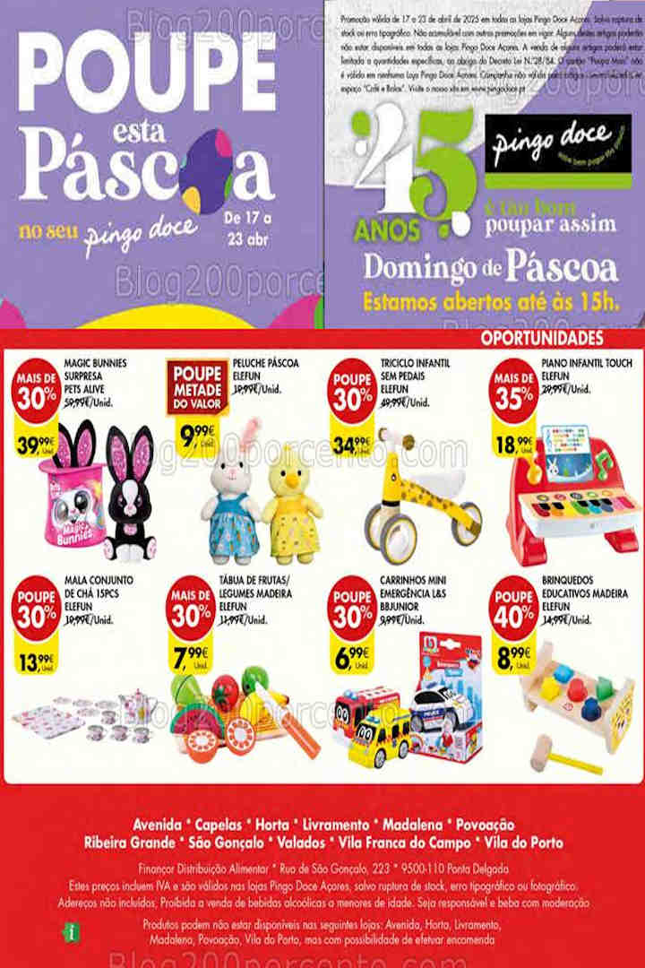 Antevisão Folheto PINGO DOCE Bazar Açores Promoções de 17 abril a 25 maio
