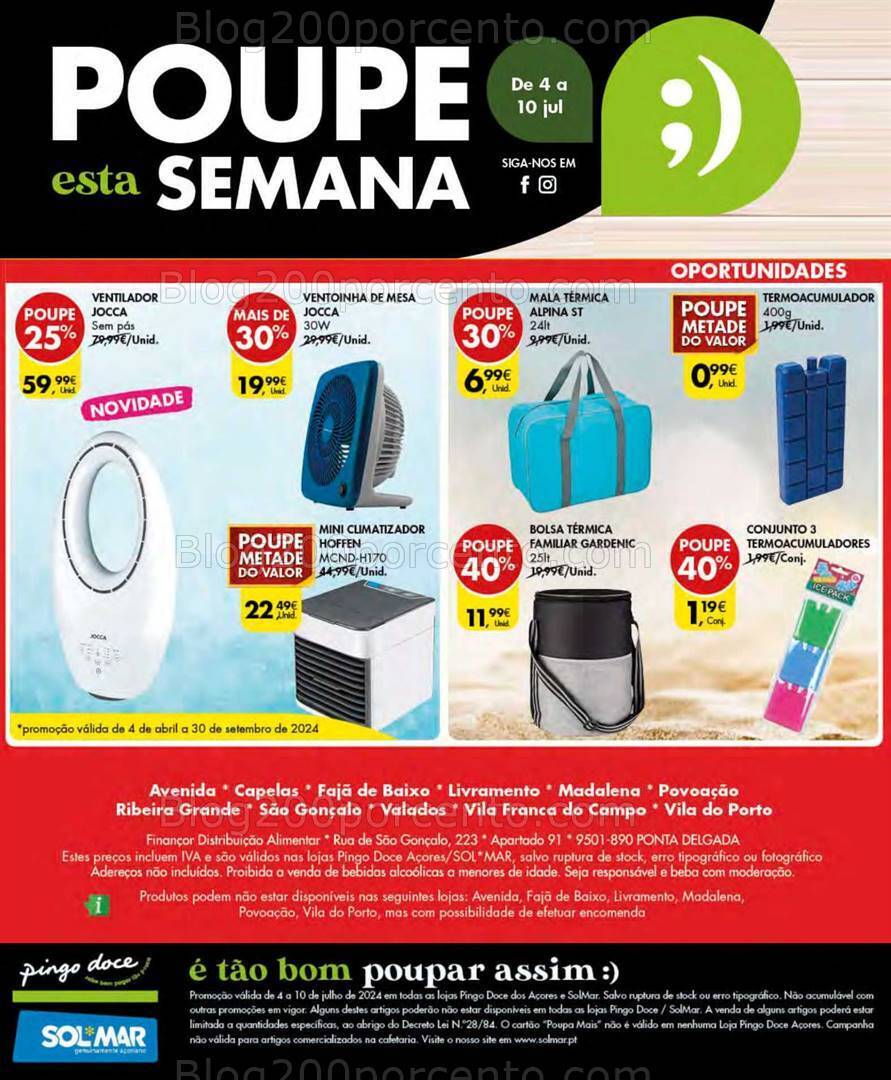 Antevisão Folheto PINGO DOCE Açores Promoções de 4 a 10 julho