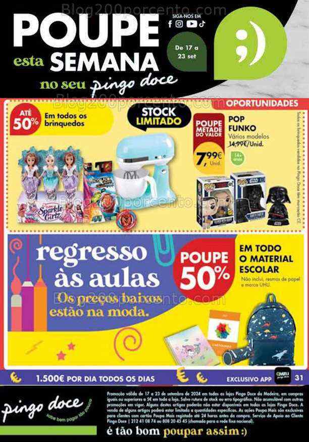 Antevisão Folheto PINGO DOCE Bazar Madeira Promoções de 17 a 23 setembro