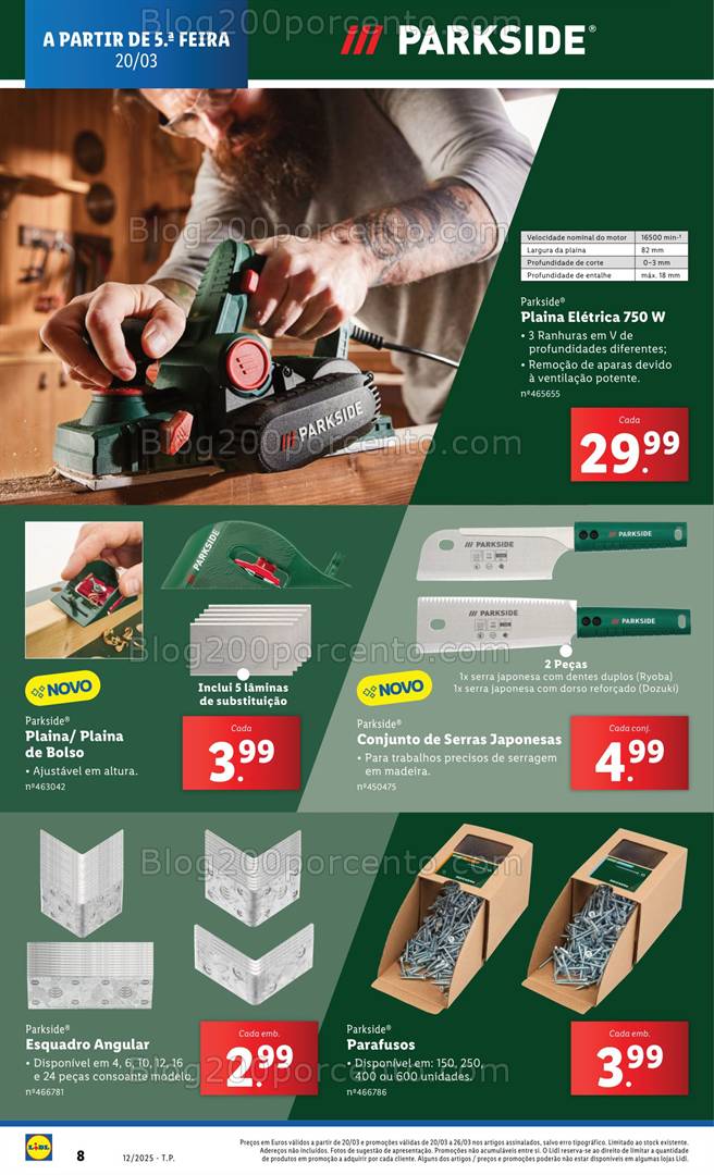 Antevisão Folheto LIDL Bazar Promoções de 20 a 26 março