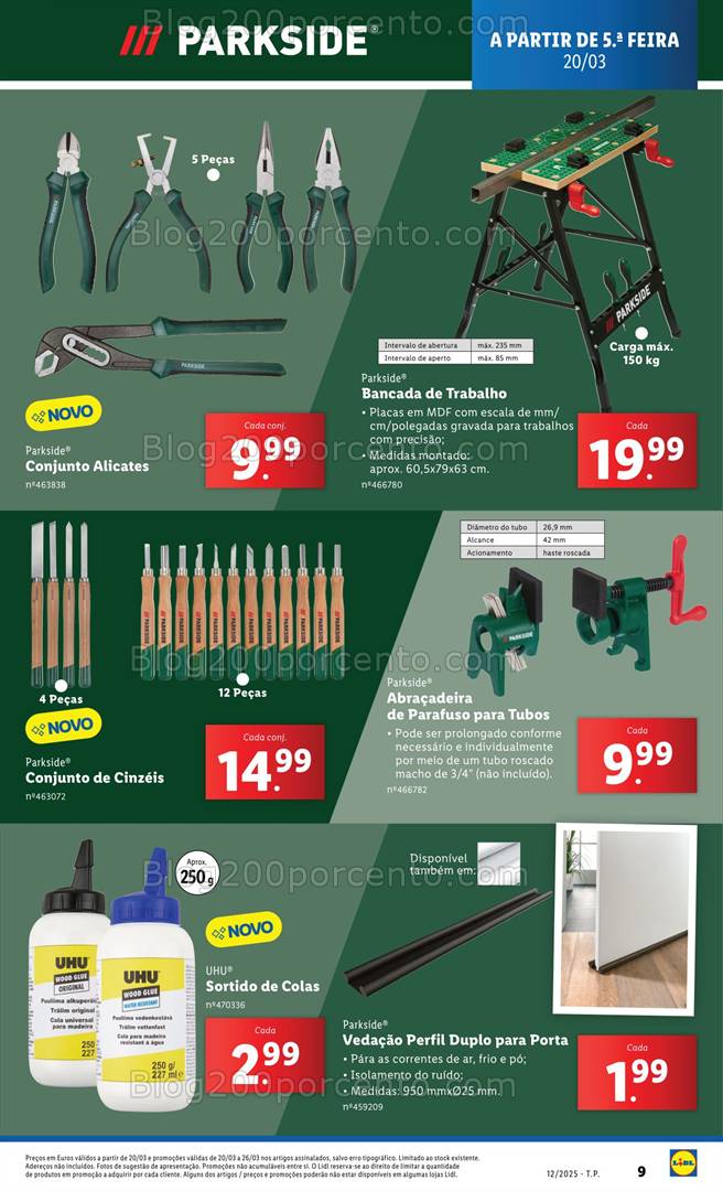 Antevisão Folheto LIDL Bazar Promoções de 20 a 26 março