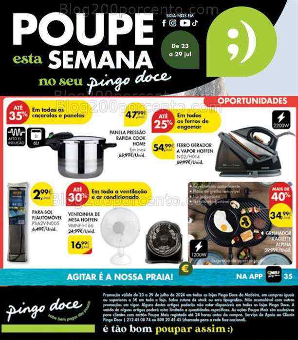 Antevisão Folheto PINGO DOCE Bazar Madeira Promoções de 23 a 29 julho