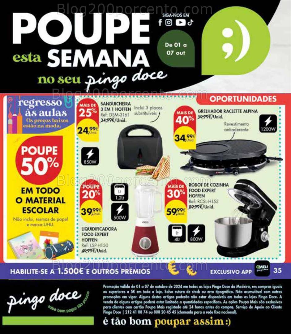 Antevisão Folheto PINGO DOCE Bazar Madeira Promoções de 1 a 7 outubro