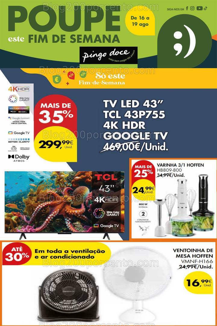 Antevisão Folheto PINGO DOCE Madeira Bazar Promoções Fim de Semana - 16 a 18 agosto