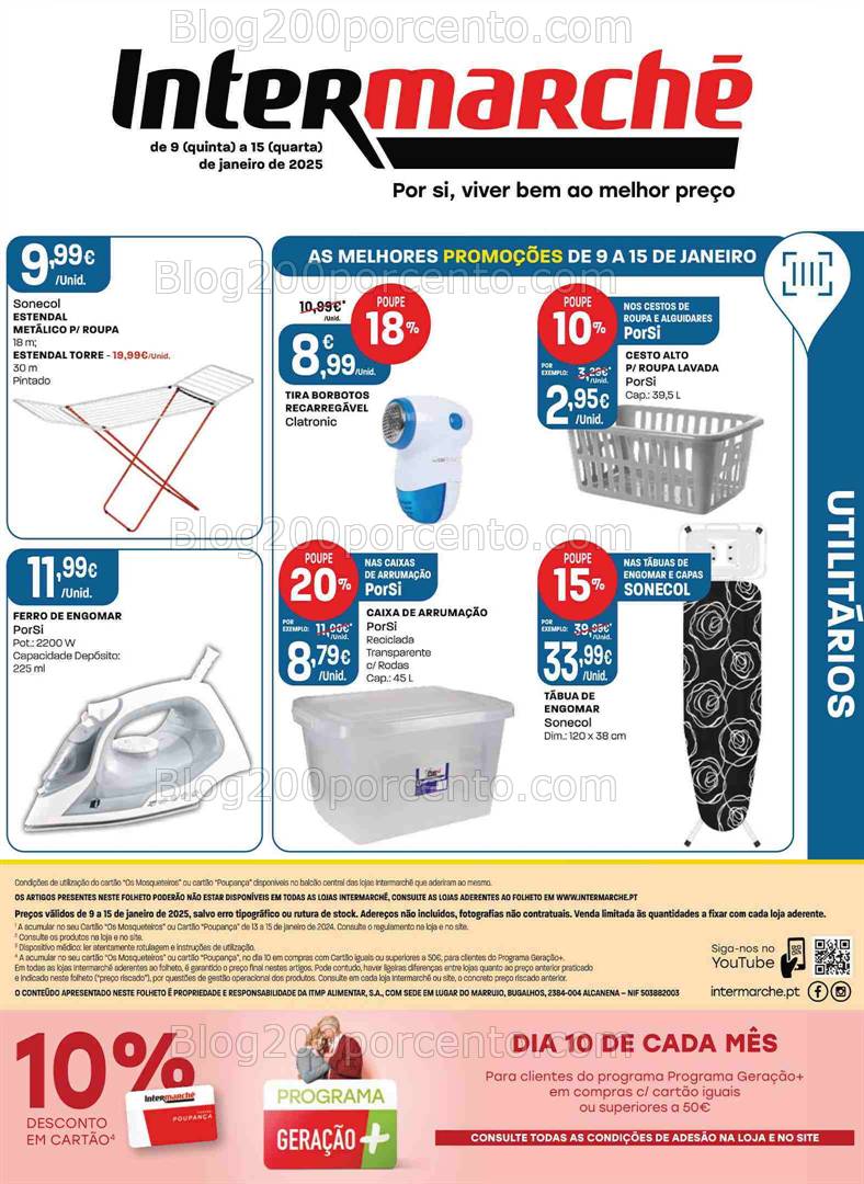 Antevisão Folheto INTERMARCHÉ Bazar Promoções de 9 a 15 janeiro
