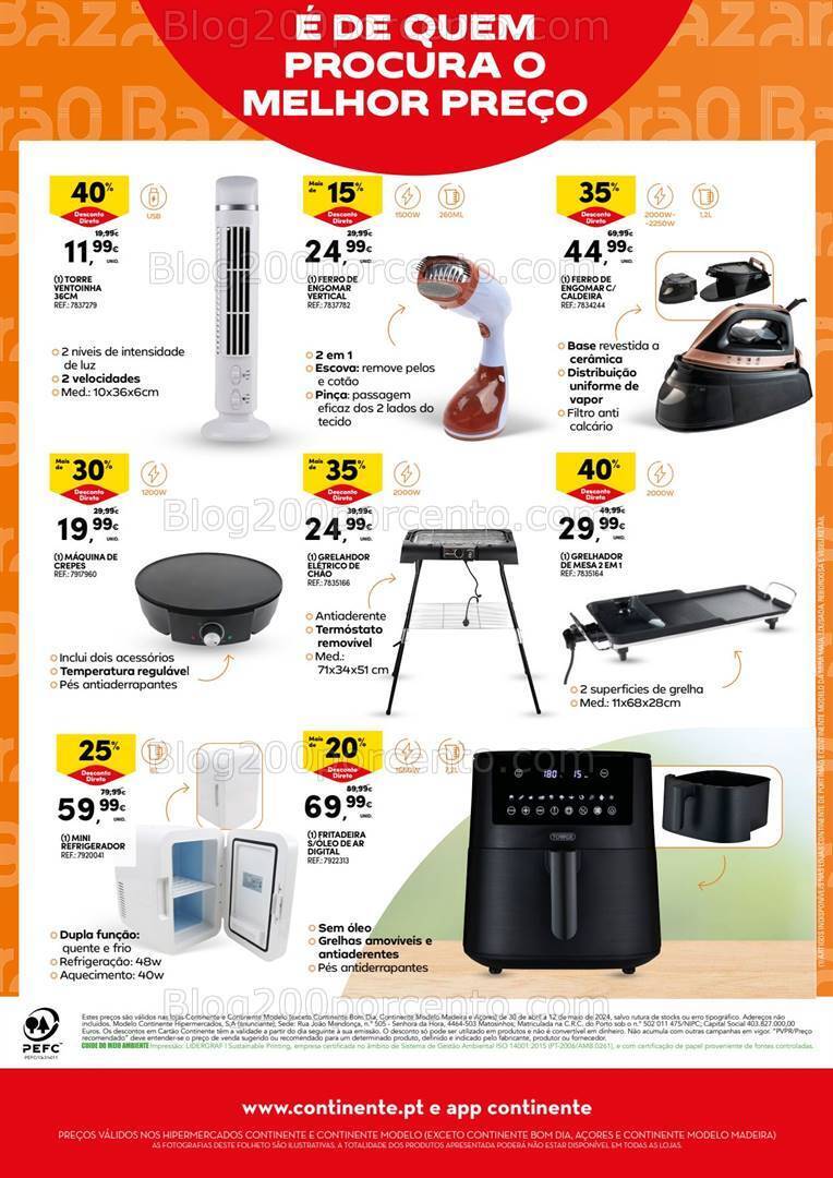 Antevisão Folheto CONTINENTE Bazarão Promoções de 30 abril a 6 maio