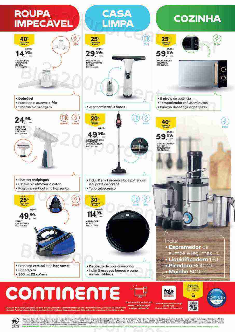 Antevisão Folheto CONTINENTE Bazarão Promoções de 9 a 21 maio