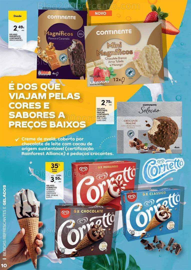 Antevisão Folheto CONTINENTE Bebidas e Gelados Promoções de 11 junho a 7 julho