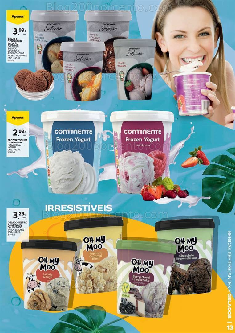 Antevisão Folheto CONTINENTE Bebidas e Gelados Promoções de 11 junho a 7 julho