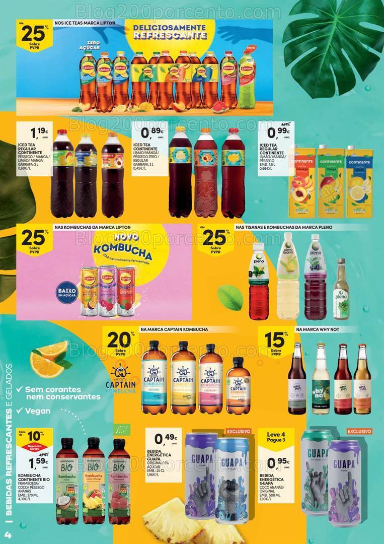 Antevisão Folheto CONTINENTE Bebidas e Gelados Promoções de 11 junho a 7 julho