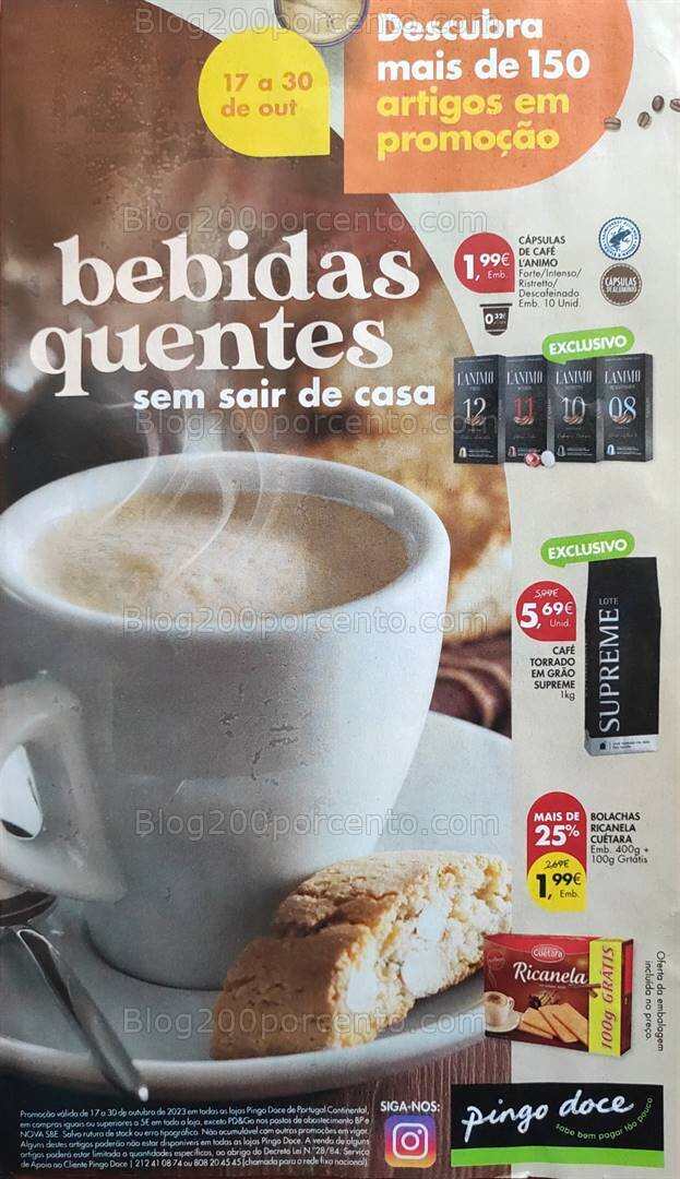 Antevisão Folheto PINGO DOCE Especial Bebidas Quentes Promoções de 17 a 30 outubro