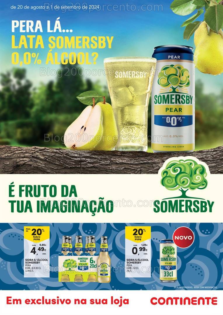 Antevisão Folheto CONTINENTE Bebidas Promoções de 20 agosto a 1 setembro