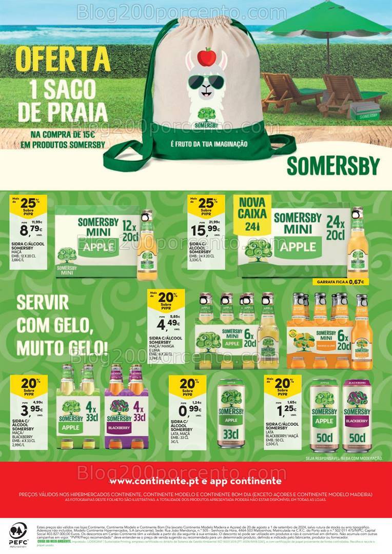 Antevisão Folheto CONTINENTE Bebidas Promoções de 20 agosto a 1 setembro