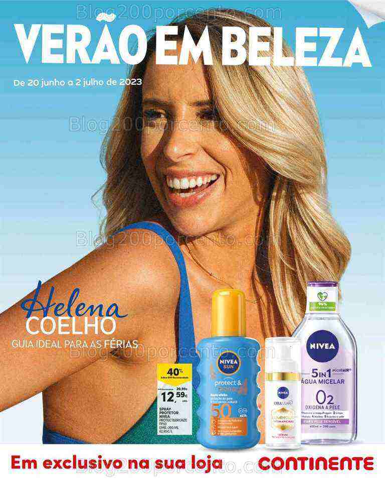Antevisão Folheto CONTINENTE Verão em Beleza Promoções de 20 junho a 2 julho