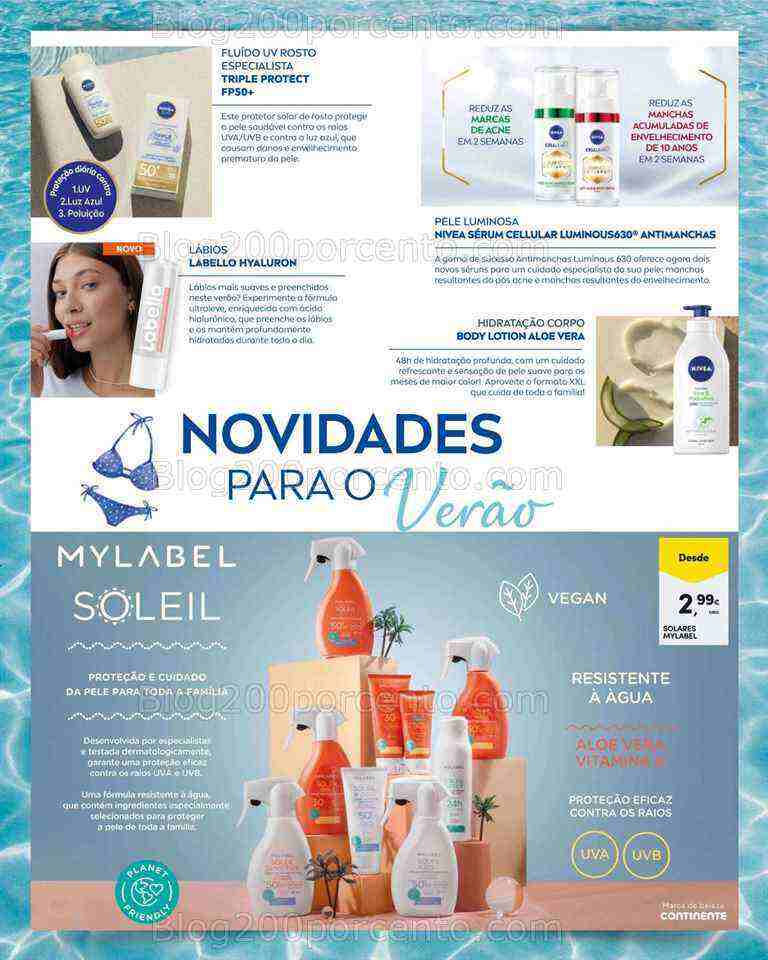 Antevisão Folheto CONTINENTE Verão em Beleza Promoções de 20 junho a 2 julho